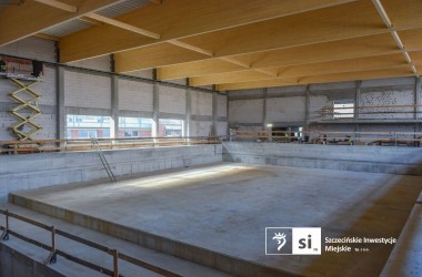 Szczeciński Dom Sportu: dach gotowy, wykończeniówka w toku
